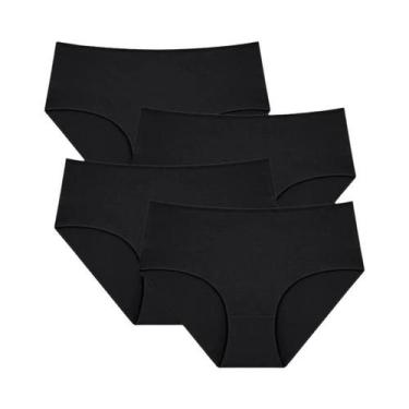 Imagem de Calcinhas De Algodão plus Size Para Mulheres, Conjunto De 4 Peças, Cor