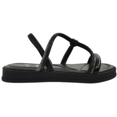 Imagem de Sandália Feminina Papete Flatform Casual Dia a Dia Passeio com Strass Calce Fácil Conforto Dakota Y8-Feminino