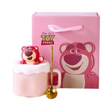 Imagem de Caneca De Cerâmica Winnie the Pooh Com Colher, Toy Story, Urso Morango