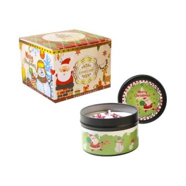 Imagem de Conjunto De Velas Aromáticas De Natal Românticas Sem Fumaça Em Frascos