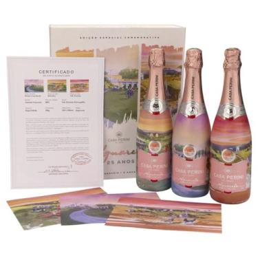 Imagem de Box 3 Espumantes Aquarela Moscatel Rose Casa Perini 750ml