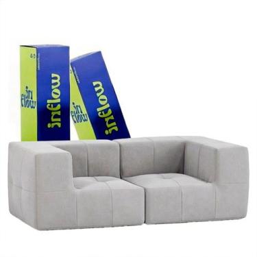 Imagem de Sofá Modular Na Caixa Boucle 2 Lugares Com 2 Braços Inflow - Inflow So
