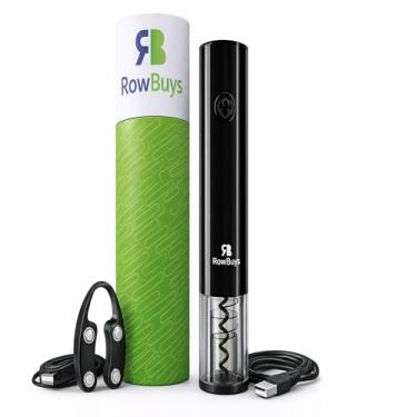 Imagem de Abridor de vinho elétrico, saca-rolhas automático recarregável, sensor de toque, abridor de garrafa de vinho sem fio, conjunto de presente para amantes de vinho - Kit de Natal de Ação de Graças com cortador de alumínio, cabo de carregamento USB