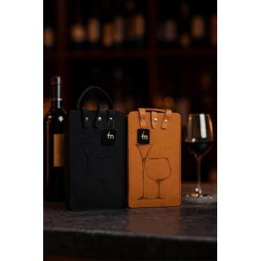 Imagem de Bolsa Sacola Vinho Champagne Premium Adega Presente Gourmet Felcro Tér