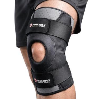 Imagem de Joelheira Ortopedica GG Winmax Ajustavel Articulada De Compressão E Pr