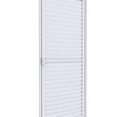 Imagem de Porta de Alumínio de Giro Laminada Ventilada 215x95cm Lucasa Ideale Ab