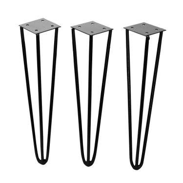 Imagem de Pé De Ferro Hairpin Legs 30 Cm Preto