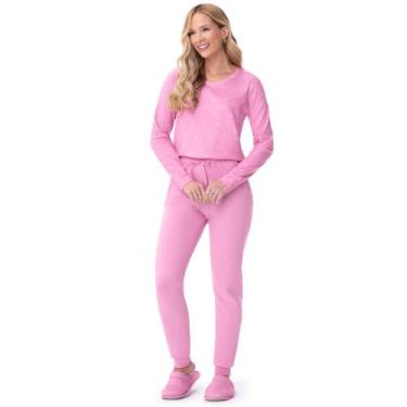 Imagem de Pijama Manga Longa em Algodão Rosa - Zee Rucci, M