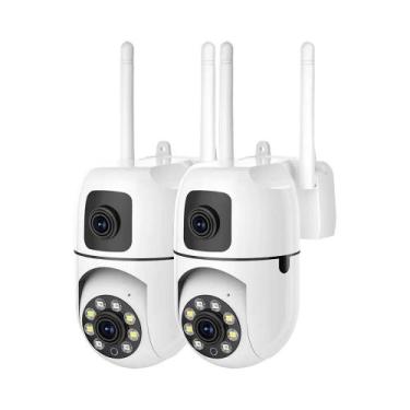 Imagem de Câmera De Vigilância WiFi 8MP Com Lente Dupla E Tela Dupla, Zoom 8X, C