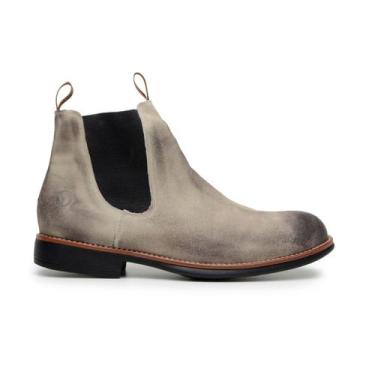 Imagem de Bota Masculina Em Couro Marfim Coturno Botina Rodeio Passeio - Laredo,