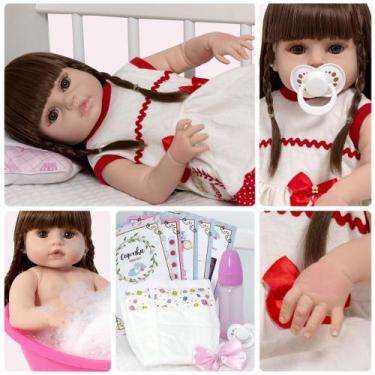 Imagem de Bebe Reborn Realista Linda Completa 13 Itens Envio Imediato - Cegonha 