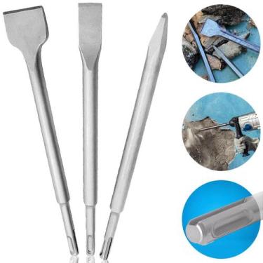 Imagem de Ponteiro + Talhadeiras 250mm Martelete Bosch, Makita e Dewalt Encaixe 