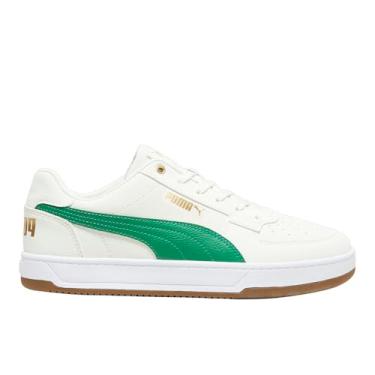 Imagem de PUMA Caven 2.0 Tênis masculino 75 anos com cadarço - Branco, Branco-verde-dourado quente, 39