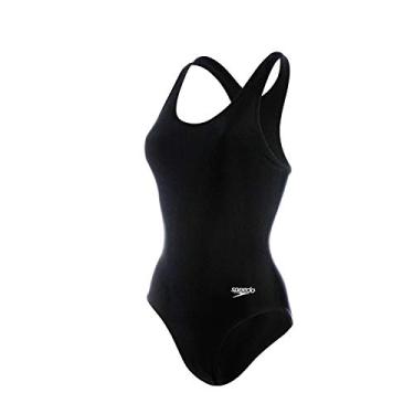 Imagem de Maiô, Speedo, Racerback, Tecido Liso com Lycra Xtra Life Para Alta Performance, tamanho M - Preto
