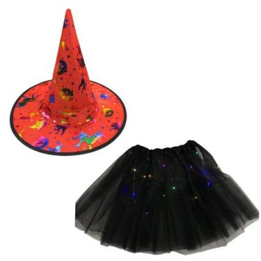 Imagem de Saia de Tule com Luzes de LED e Chapéu em TNT para Halloween - DREAM I