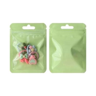 Imagem de Sacos Plásticos Transparentes Coloridos De Mylar 50 Unidades Com Fecho