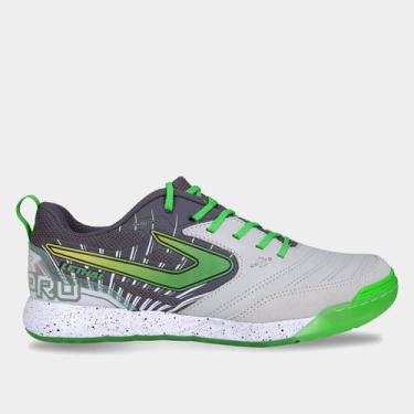 Imagem de Chuteira Futsal Topper Lethal Masculina, Chumbo, Verde, 40