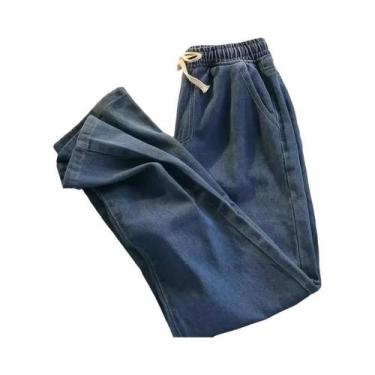 Imagem de Calças Jeans Masculinas Casuais Longas 2025 Estilo Coreano Retas De Pe