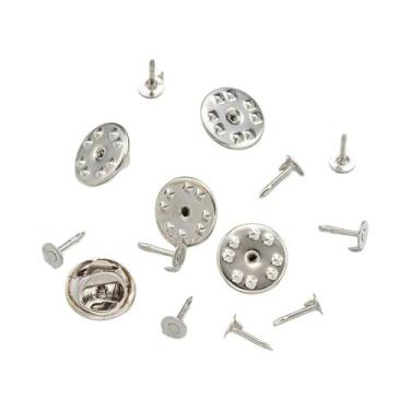 Imagem de 50 Peças De Fechos Redondos Para Crachás, Alfinetes De Lapela E Fechos