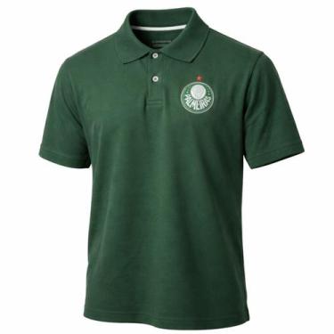 Imagem de Camisa Palmeiras Polo Piquet Bordado Alviverde - Masculino Tamanho:PCo