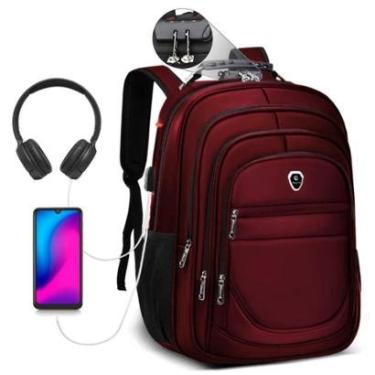 Imagem de Mochila Masculina Feminina Bolsa Escolar Espaço Para Notebook Garrafa Trava com Senha-M...