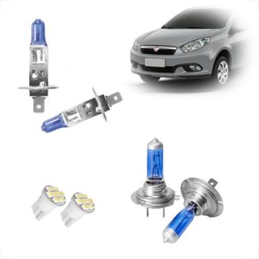 Imagem de Kit de Lâmpadas Halógena Super Branca H7 H1 Farol Baixo e Alto Grand S
