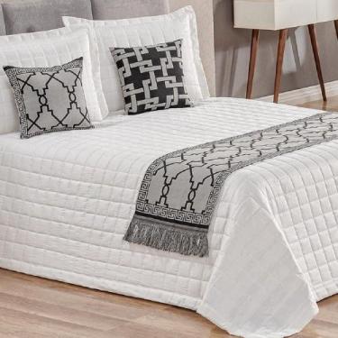 Imagem de Pezeira King Jacquard Rústico Corinto 5 Peças Preto - LILLY HOME ENXOV