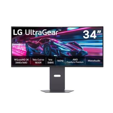 Imagem de Monitor Gamer UltraGear Curvo 34" LG QuadHD 2K, UltraWide 1800R, 160Hz