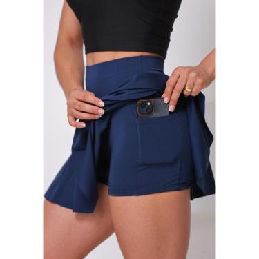Imagem de Short Saia Babado Com Bolso Funcional Conforto para Treino e Corrida Em Suplex WOLFOX-F...