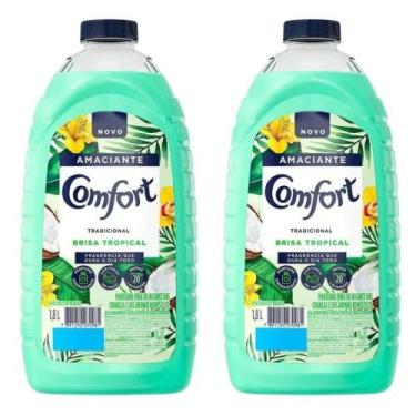 Imagem de Kit Com 2 Amaciante Comfort De Roupa Brisa Tropical Com Toque De Coco 
