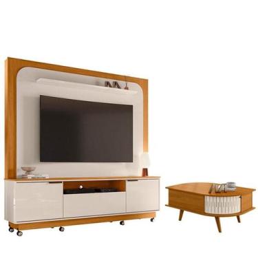 Imagem de Estante Home Theater Nilo com Rodízios com Mesa de Centro Indianápolis