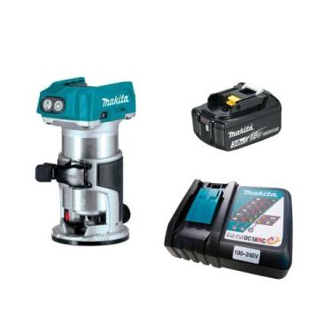 Imagem de Tupia Laminadora 6 e 8mm 18V DRT50Z C Bateria 3AH Makita