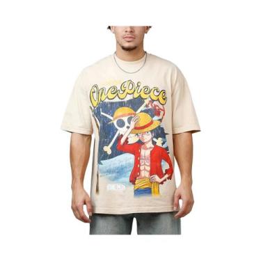 Imagem de Camiseta Unissex Oversized De Anime Oficial Luffy Zoro Em Algodão Maci