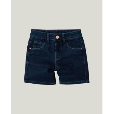 Imagem de Bermuda Comfort Jeans Menina Malwee Kids, Azul escuro, 1