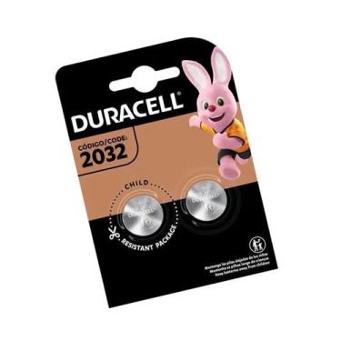 Imagem de Pilha Bateria Duracell Moeda CR2032 Cartela C 2 pilhas