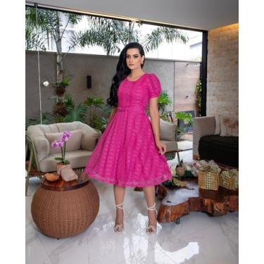 Imagem de Vestido Midi gode acompanha faixa barões não funcionais  - Preciosa