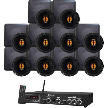 Imagem de Kit Amplificador Taramps Ths4001 400wrms + 10 Arandelas 550w, 127/220V