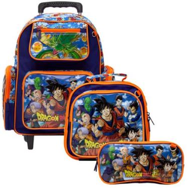 Imagem de Mochila Infantil Masculina Escolar com Lancheira Dragon Ball - TOYS 2U