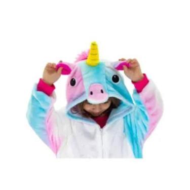 Imagem de Macacão Kigurumi Infantil Unicórnio Tamanho 3-4 anos - zona criativa