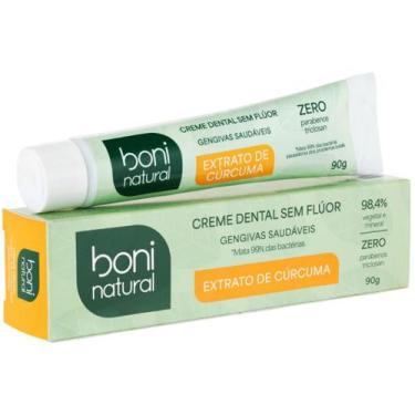 Imagem de Creme Dental Boni Natural Sem Fluor Carvao Vegetal Branqueador Antisse