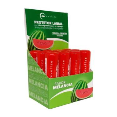 Imagem de Kit Display Protetor Labial Evelize Bastão e Saborizados, Melancia 12u