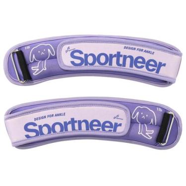 Imagem de Pesos de Tornozelo Sportneer 1 lb o par, ajustáveis, roxo