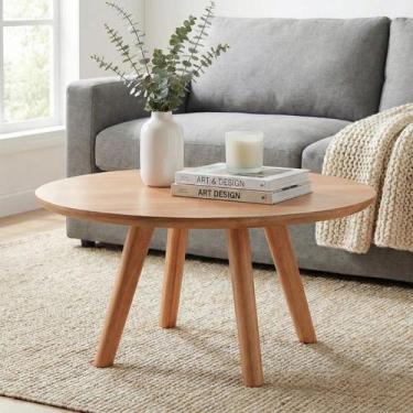 Imagem de Mesa de Centro de Madeira 35cm - Sabrina Natural - Deiss, Natural