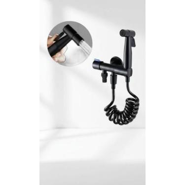 Imagem de Ducha Higiênica Quadrada Aço Inox 304 Preto Fosco - Congratulations St