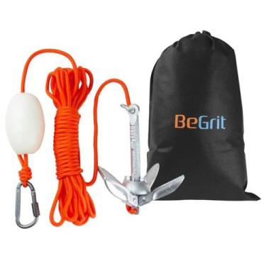 Imagem de Âncora Dobrável Marinha BeGrit para Caiaque 0,7kg com Corda de 10m