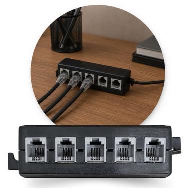 Imagem de Switch 5 Portas De Rede 100 Telefonica Hub Rj11 Bivolt Lan - TECHNA