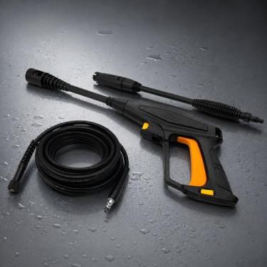 Imagem de Kit Pistola Gatilho com Lança Bico Leque e Mangueira Nylon 10m Dobb pa