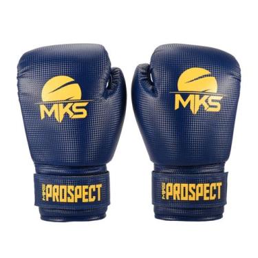 Imagem de Luva de Boxe MKS New Prospect 14oz - MKS Combat, Azul, Amarelo