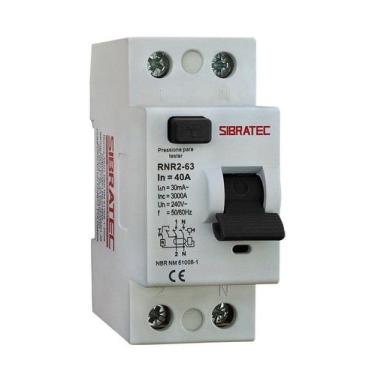 Imagem de Interruptor Diferencial Residual DR - SIBRATEC, Bipolar de 40A com 30m