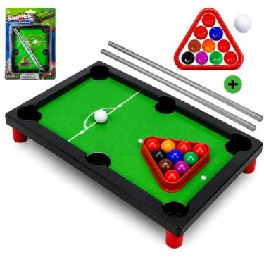 Imagem de Mesa de bilhar infantil com pezinhoo mesa chao mini sinuca 2 tacos 11 